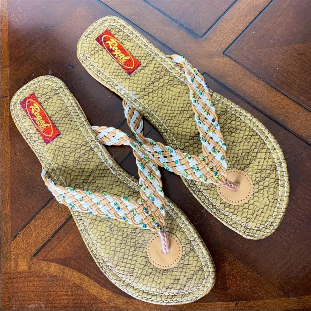 Woven Flip Flop Sandals